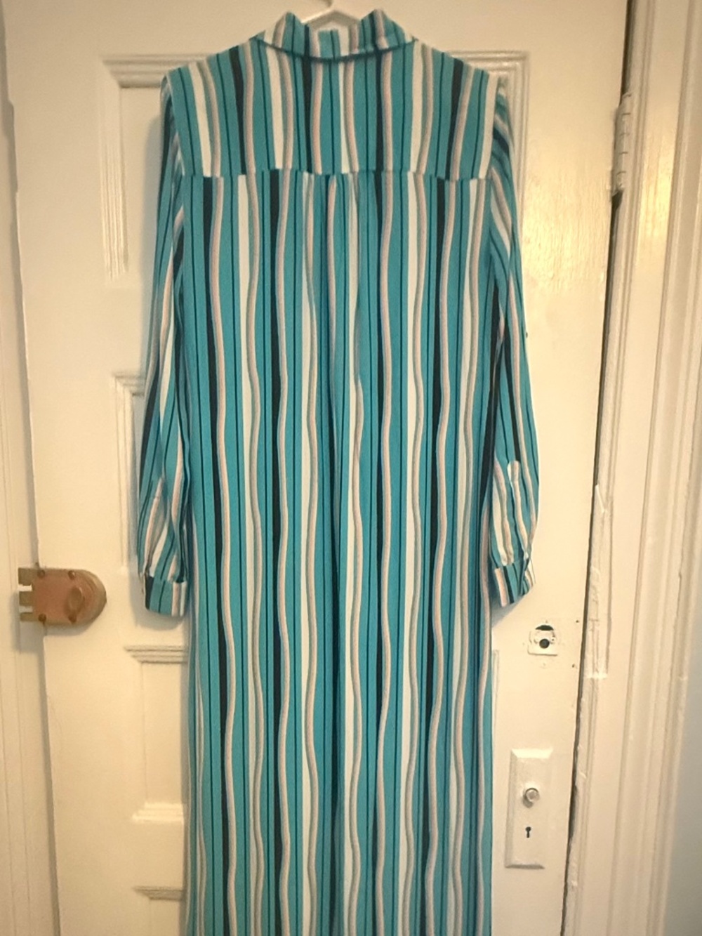DIANE VON FURSTENBERG Striped Shirt Dress/ Duster / Coverup Size 4